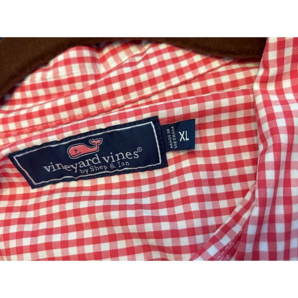 Vineyard Vines Mens Shirt Gingham Stretch Poplin Long Sleeve Button Down - Picture 9 of 13